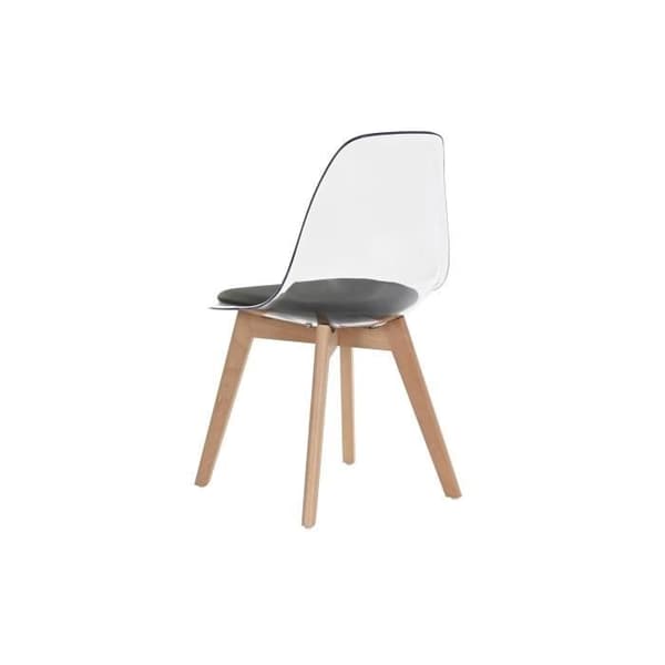 Matsalsstol - Trä och polykarbonat - Svart - Modern och elegant design