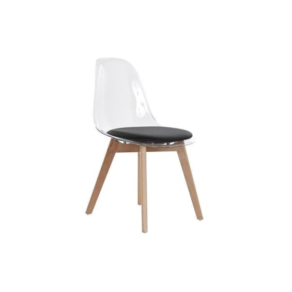 Matsalsstol - Trä och polykarbonat - Svart - Modern och elegant design