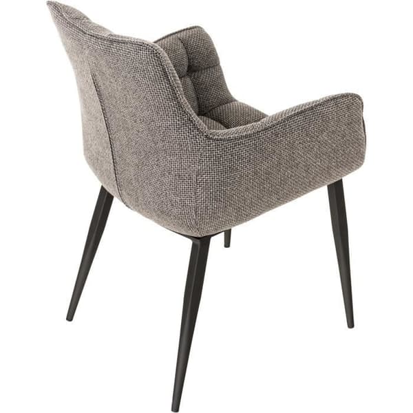 Stol - Tirana - Tyg - Matt svart metall eller Rostfritt stål - Bekväm - Nutida design