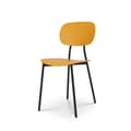 Miniatyrbild 1 av 3: Soffa i modern stil i gult med svarta metallben - modell LEA