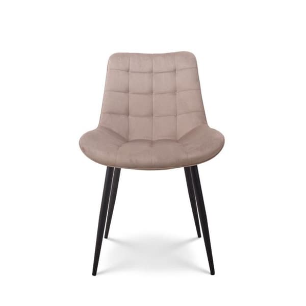 Modern Sittmöbel i Sammetstyg i Beige med Metallben