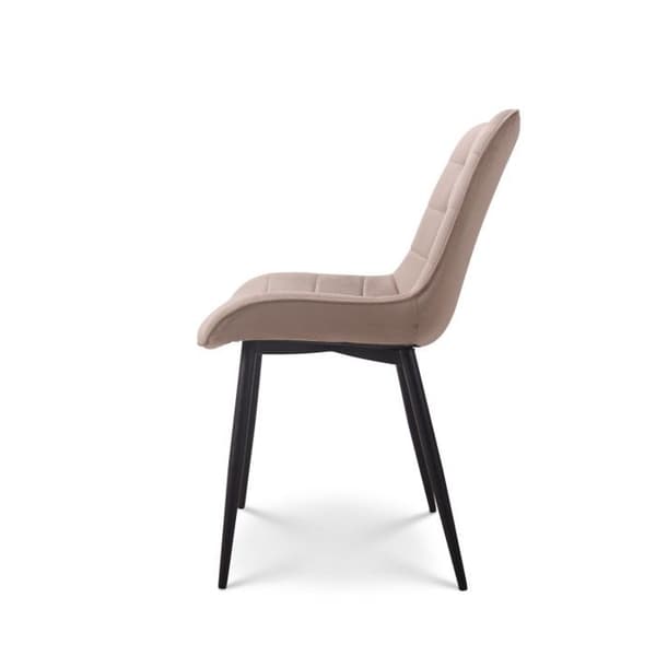Modern Sittmöbel i Sammetstyg i Beige med Metallben