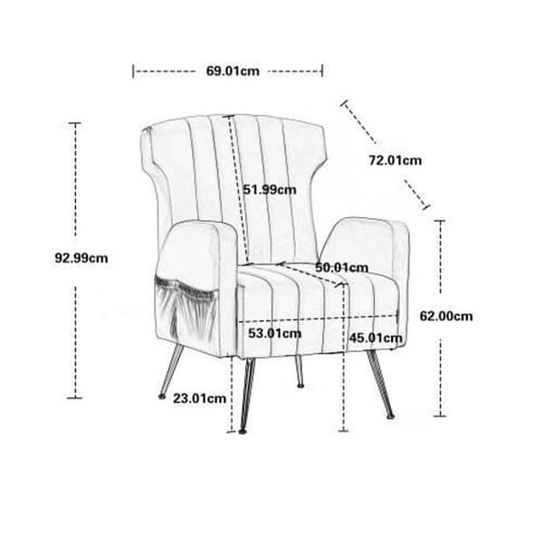 Extra stol - Ej specificerat - Grå - Sammetstyg - Guld ben - Ergonomisk