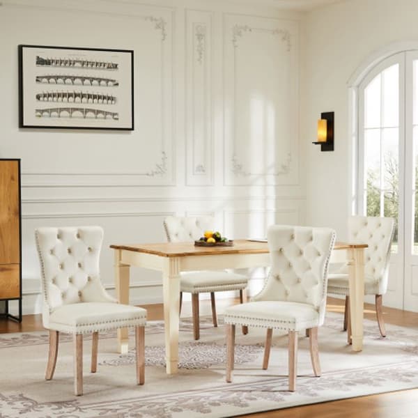 Matstol 4 ben Fåtölj relax Enskild fåtölj (4 st) med sömmar, massiv träram, med sömmar, beige