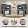 Miniatyrbild 5 av 6: Chenille Single Lounge Chair, Matstol med ihåliga armstöd, Vardagsrum, Matsal, Sovrum, Grå