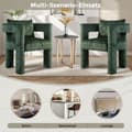 Miniatyrbild 5 av 6: Chenille Single Lounge Chair, Matstol med ihåliga armstöd, Vardagsrum, Matsal, Sovrum, Grön