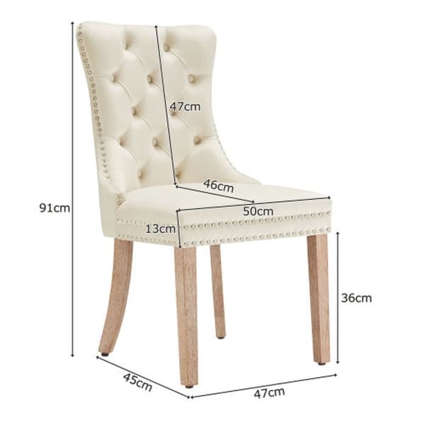 Matstol med fyr fötter, vilstol, enkel fåtölj (2 delar), struktur i massivt trä, beige
