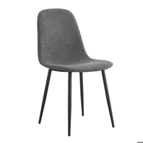Matsalsstolar (4 stycken), vintage skandinaviska säten i fuskmocka med ben i svart och grått stål