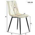 Miniatyrbild 4 av 4: Matsalsstolar (4 st), Beige, Set med 4 designstolar med stoppning, Matsalsstolar i sammet