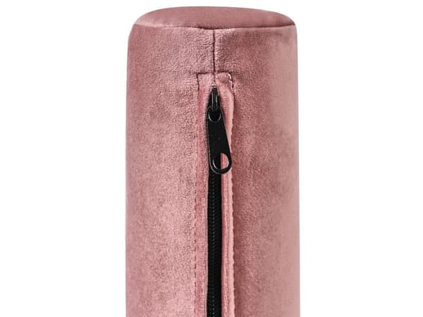 Chaiselong Lyserød Velour Sorte Træben 2 Personers Blød Polstret Hjørnesofa Daybed med Opbevaring Stue Retro Rygpuder Tilbehør Inspiration