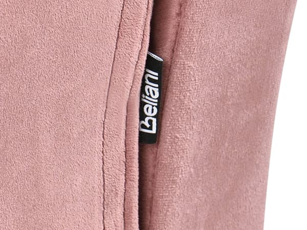 Chaiselong Lyserød Velour Sorte Træben 2 Personers Blød Polstret Hjørnesofa Daybed med Opbevaring Stue Retro Rygpuder Tilbehør Inspiration