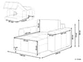 Miniatyrbillede 3 af 11: Chaiselong Lysegrå Polyester Daybed med Ryglæn Gæsteseng Multifunktionel Chaise med Opbevaring Sofa Moderne til Stuen