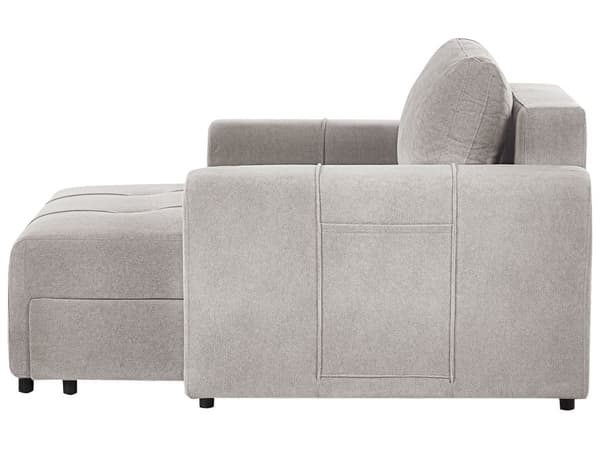 Chaiselong Lysegrå Polyester Daybed med Ryglæn Gæsteseng Multifunktionel Chaise med Opbevaring Sofa Moderne til Stuen