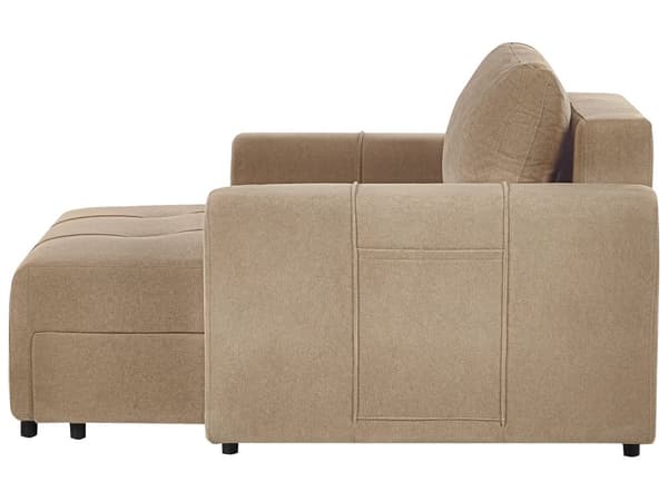 Chaiselong Brun Polyester Daybed med Ryglæn Gæsteseng Multifunktionel Chaise med Opbevaring Sofa Moderne til Stuen