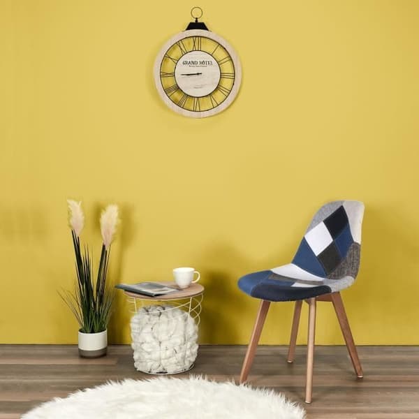 Patchworkstolar - LAPPARBETE - Set om 2 - Massivt trä - Blå - Modernt