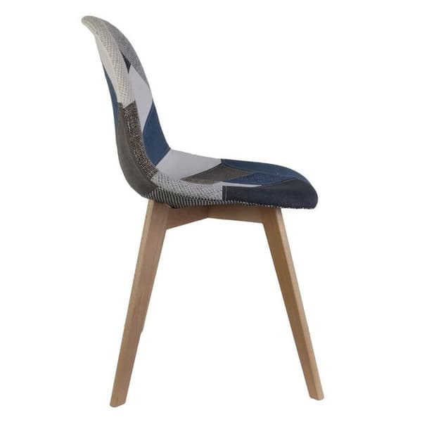 Paket med 4 Stolar Patchwork "Colmar" 85cm Blå - Paris Priser