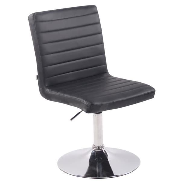 Matstol - Elvas - Syntetiskt läder - Svart - Modern design - Höjdjusterbar