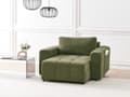 Miniatyrbillede 2 af 10: Chaiselong Grøn Polyester Daybed med Ryglæn Gæsteseng Multifunktionel Chaise med Opbevaring Sofa Moderne til Stuen