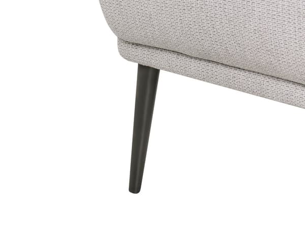 Højrevendt grå polyester chaiselong med hynde i retrostil i stuen opholdsrum dagligstue