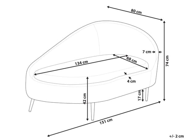 Chaiselong Off White Boucle Daybed med Ryglæn Gæsteseng Multifunktionel Chaise Højrevendt Sofa Moderne til Stuen