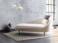 Miniatyrbillede 2 af 8: Chaiselong Taupe Polyester Daybed med Ryglæn Gæsteseng Multifunktionel Chaise Højrevendt Sofa Moderne til Stuen