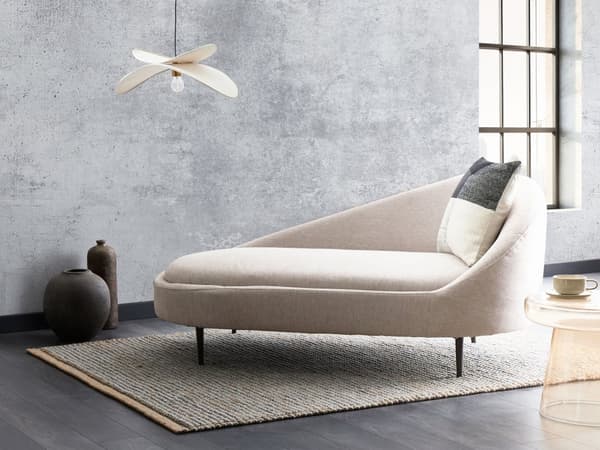 Chaiselong Taupe Polyester Daybed med Ryglæn Gæsteseng Multifunktionel Chaise Højrevendt Sofa Moderne til Stuen
