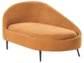 Miniatyrbillede 4 af 8: Chaiselong Orange Polyester Daybed med Ryglæn Gæsteseng Multifunktionel Chaise Venstrevendt Sofa Moderne til Stuen