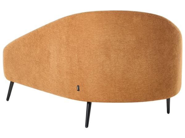 Chaiselong Orange Polyester Daybed med Ryglæn Gæsteseng Multifunktionel Chaise Venstrevendt Sofa Moderne til Stuen