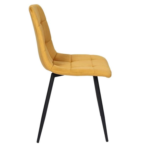 Sats 4 Stolar "Mateo" 88cm Gul Senap