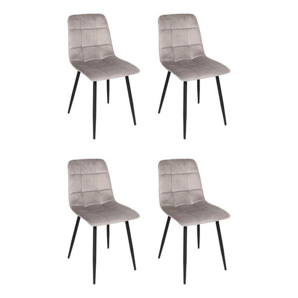 Stolar - Mateo - Set om 4 - Taupe - Samtida - Design