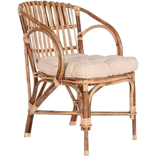 Trädgårdsstol - Hem ESPRIT - Bamboo Rattan - Flerfärgad - 58 x 65 x 85 cm - 1 plats