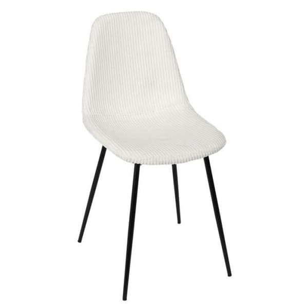 Paket med 4 "Scott" Ribbad Stolar 85cm Beige