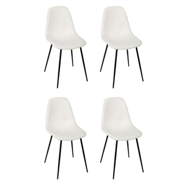 Paket med 4 "Scott" Ribbad Stolar 85cm Beige