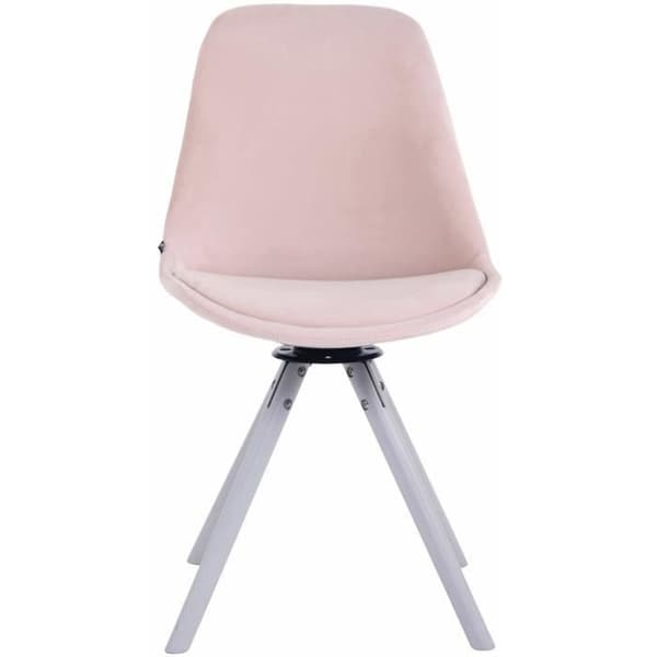 Matstol - CLP - TROYES - Velour - Polstret - Snurrande - Rosa