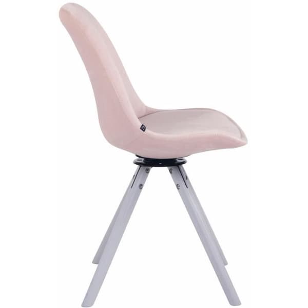 Matstol - CLP - TROYES - Velour - Polstret - Snurrande - Rosa