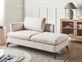 Miniatyrbillede 4 af 11: Chaiselong Lys Beige Polyester Daybed med Ryglæn Gæsteseng Multifunktionel Chaise Venstrevendt Sofa Moderne til Stuen
