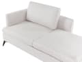 Miniatyrbillede 7 af 11: Chaiselong Lys Beige Polyester Daybed med Ryglæn Gæsteseng Multifunktionel Chaise Venstrevendt Sofa Moderne til Stuen