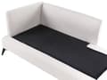 Miniatyrbillede 8 af 11: Chaiselong Lys Beige Polyester Daybed med Ryglæn Gæsteseng Multifunktionel Chaise Venstrevendt Sofa Moderne til Stuen