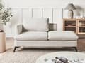 Miniatyrbillede 2 af 11: Chaiselong Lys Beige Polyester Daybed med Ryglæn Gæsteseng Multifunktionel Chaise Venstrevendt Sofa Moderne til Stuen