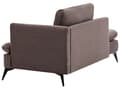 Miniatyrbillede 6 af 11: Chaiselong Brun Polyester Daybed med Ryglæn Gæsteseng Multifunktionel Chaise Højrevendt Sofa Moderne til Stuen