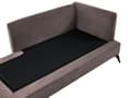 Miniatyrbillede 8 af 11: Chaiselong Brun Polyester Daybed med Ryglæn Gæsteseng Multifunktionel Chaise Højrevendt Sofa Moderne til Stuen