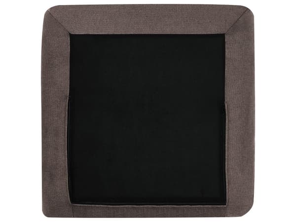 Chaiselong Brun Polyester Daybed med Ryglæn Gæsteseng Multifunktionel Chaise Højrevendt Sofa Moderne til Stuen