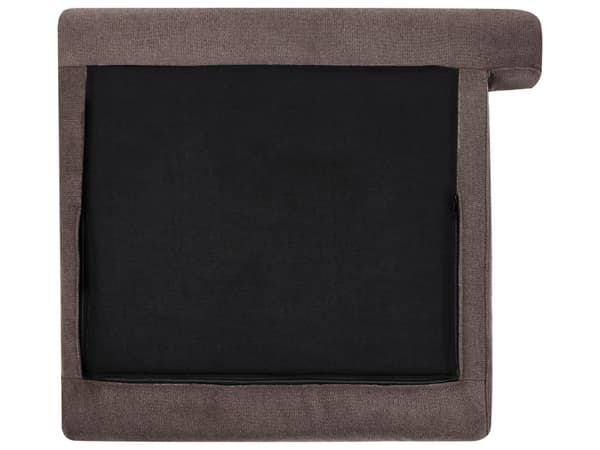Chaiselong Brun Polyester Daybed med Ryglæn Gæsteseng Multifunktionel Chaise Højrevendt Sofa Moderne til Stuen