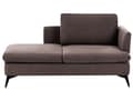 Miniatyrbillede 1 af 11: Chaiselong Brun Polyester Daybed med Ryglæn Gæsteseng Multifunktionel Chaise Højrevendt Sofa Moderne til Stuen
