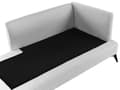Miniatyrbillede 8 af 11: Chaiselong Lysegrå Polyester Daybed med Ryglæn Gæsteseng Multifunktionel Chaise Højrevendt Sofa Moderne til Stuen