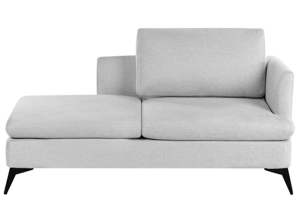 Chaiselong Lysegrå Polyester Daybed med Ryglæn Gæsteseng Multifunktionel Chaise Højrevendt Sofa Moderne til Stuen