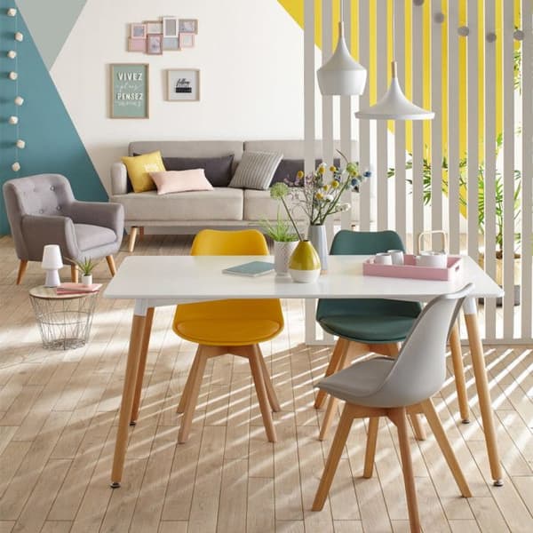 Set med 2 Baya Atmosphera-stolar i skandinavisk stil - Puderrosa