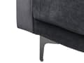 Miniatyrbillede 8 af 9: Chaiselong Sort Velour Daybed med Ryglæn Gæsteseng Multifunktionel Chaise med Splitback Sofa Moderne til Stuen med Sovefunktion