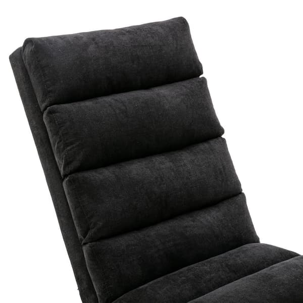 Sähköinen hierontapussisäiliö pitkä lepotuoli 5 hierontatoiminnolla ja kaukosäätimellä – ergonominen rentoutumistuoli toimistoon, olohuoneeseen(musta)