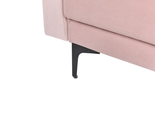 Chaiselong Lyserød Velour Daybed med Ryglæn Gæsteseng Multifunktionel Chaise med Splitback Sofa Moderne til Stuen med Sovefunktion
